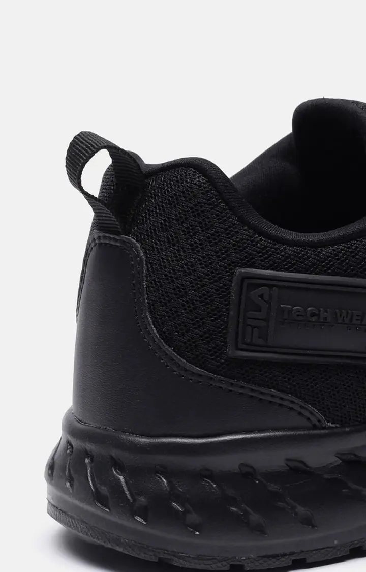 Men's Black PU Casual Lace-ups