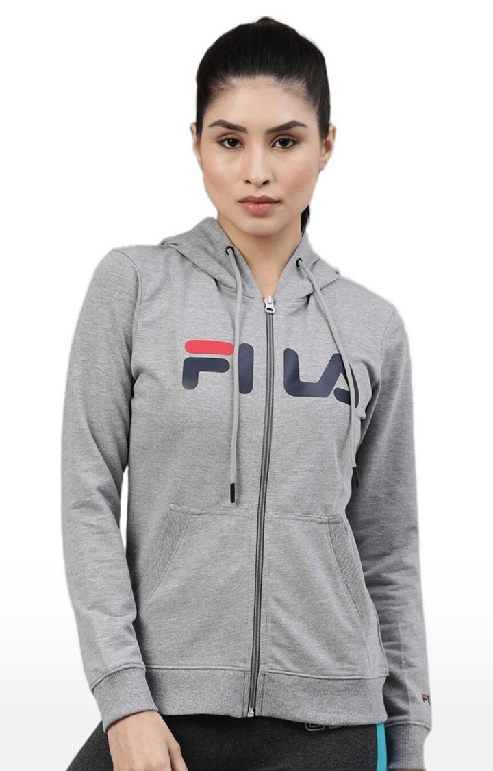 Women s Grey Cotton Hoodies