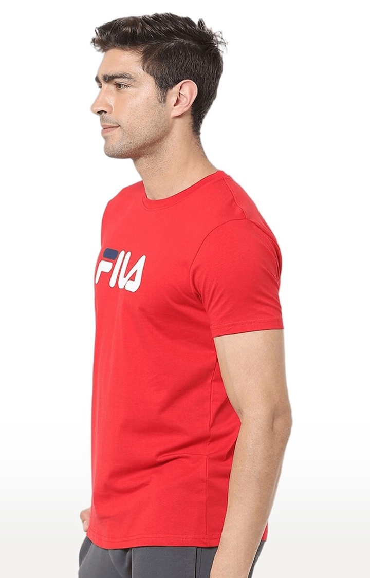 FILA | Men's Red Cotton T-Shirts 2