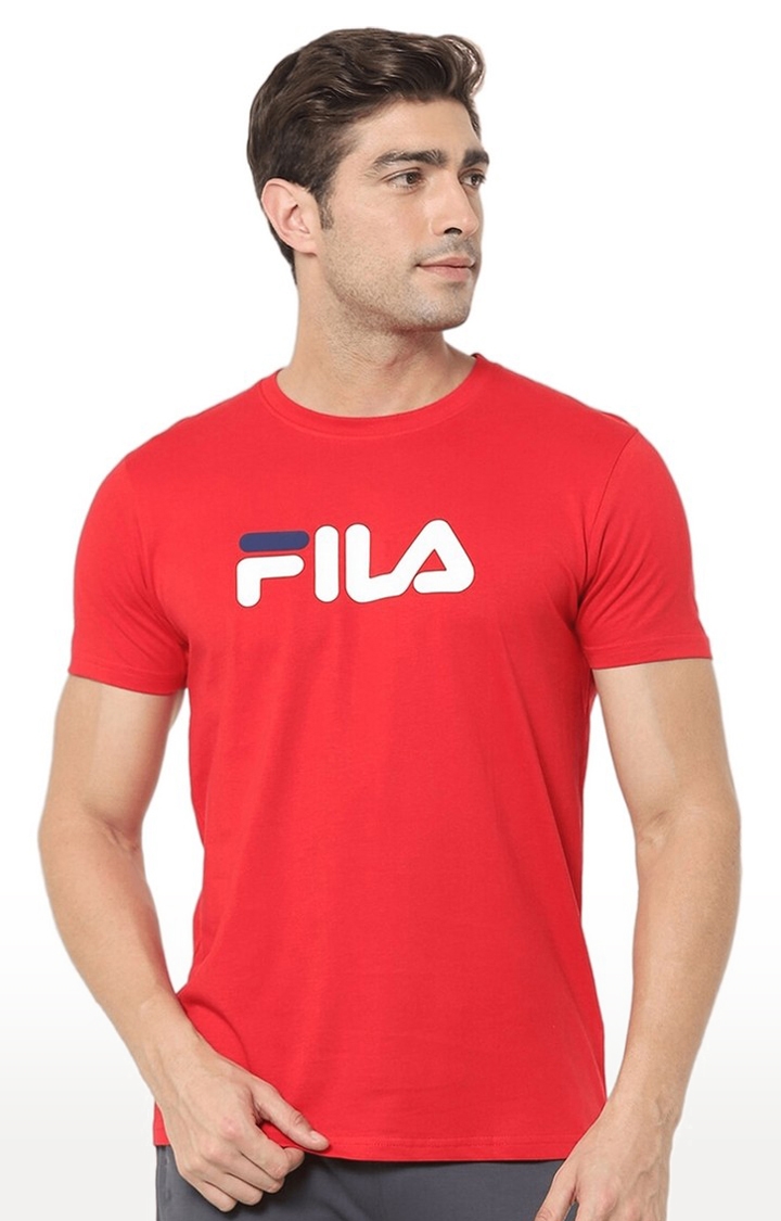 FILA | Men's Red Cotton T-Shirts 0