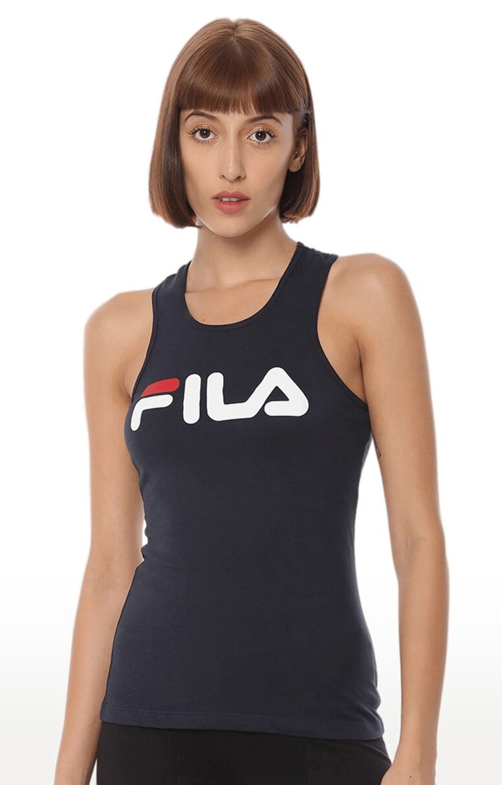 FILA | Women's Blue Cotton Tank Top
