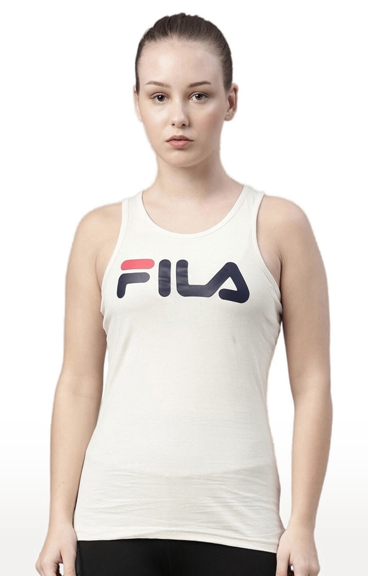 FILA | Women's Beige Cotton Tank Top