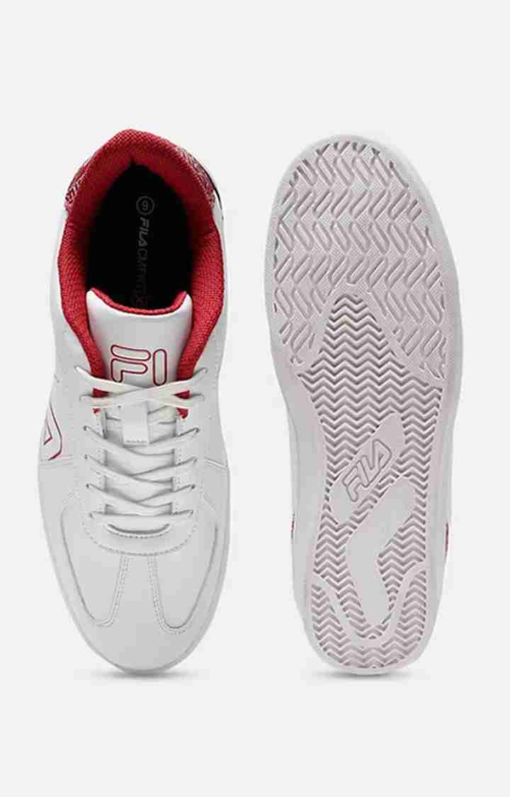 Men's White PU Casual Lace-ups