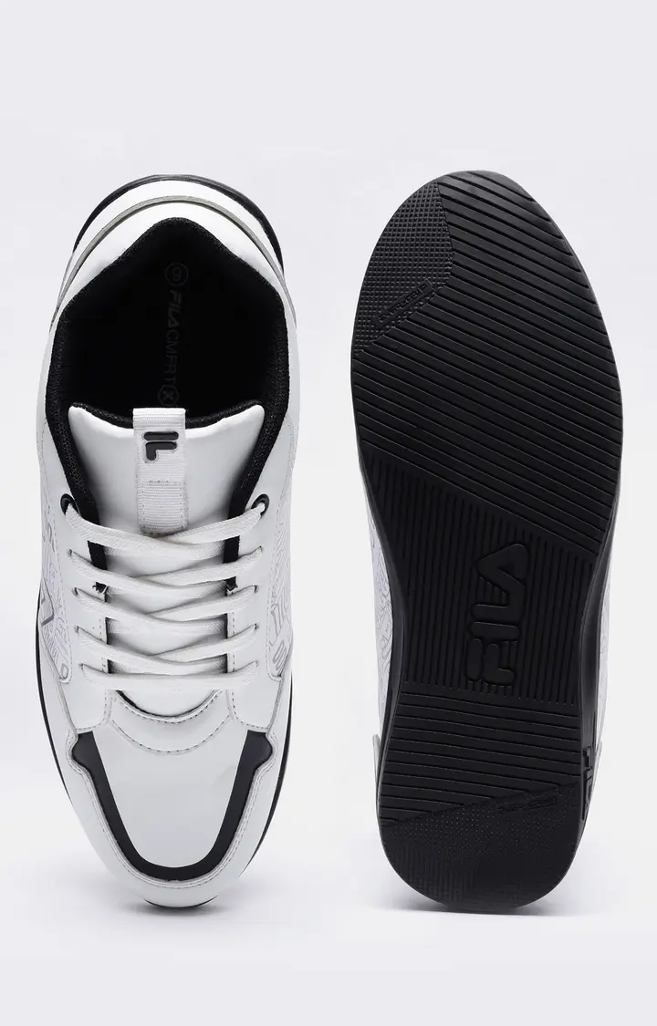 Women's White PU Casual Lace-ups