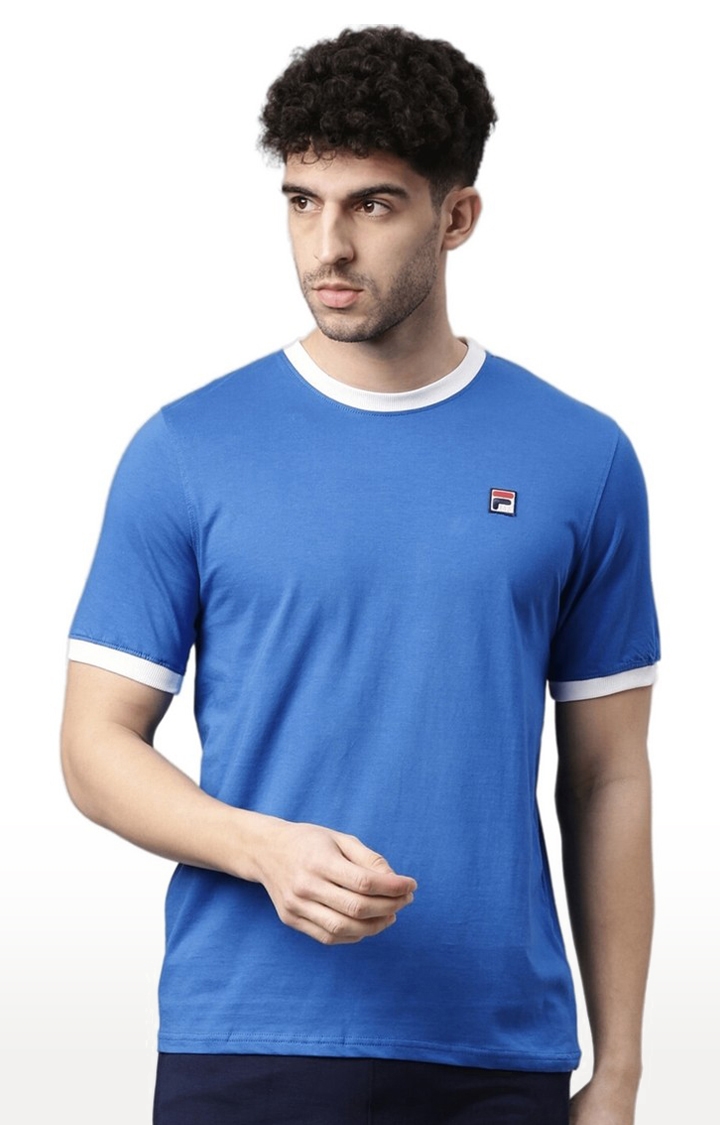 Men's Blue Cotton T-Shirts