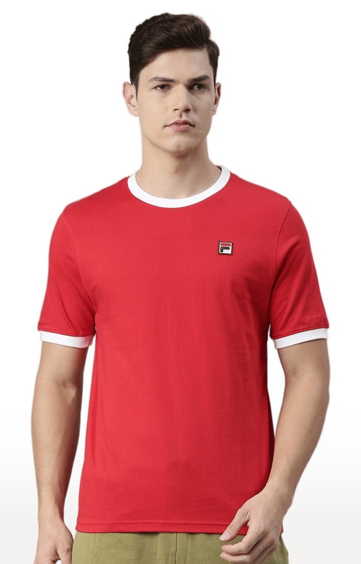 Fila red t shirt discount