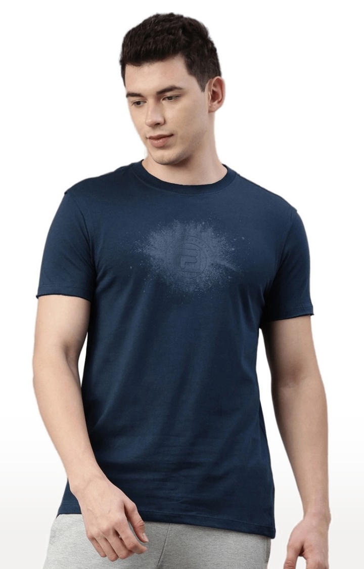 FILA | Men's Blue Cotton T-Shirts 0