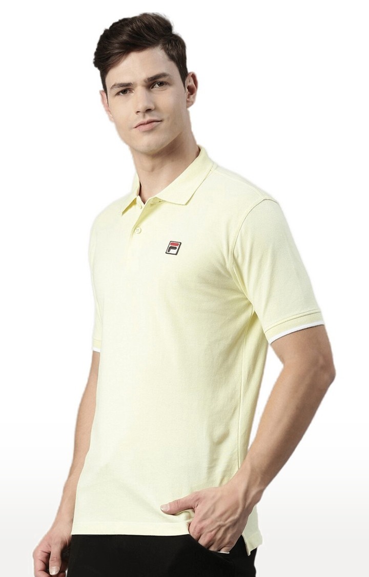 Fila polo mens yellow hotsell