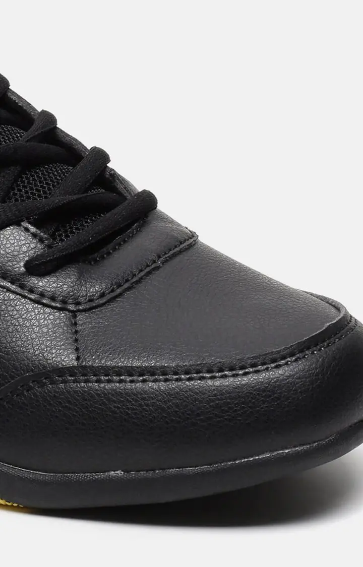 Men's Black PU Casual Lace-ups