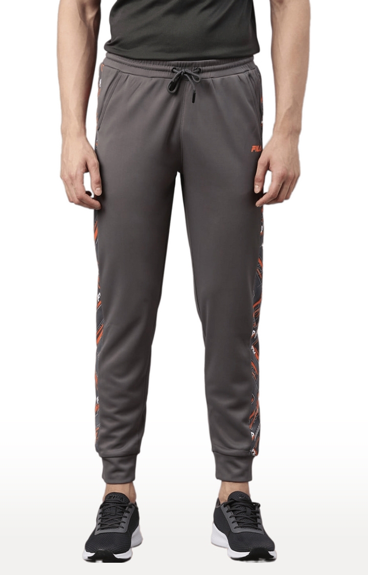 Men's Grey Polyester  Activewear Joggers