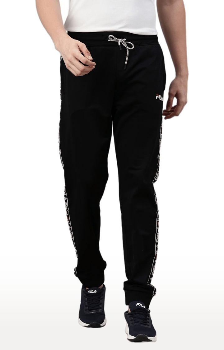 Mens Blue Polyester Activewear Joggers