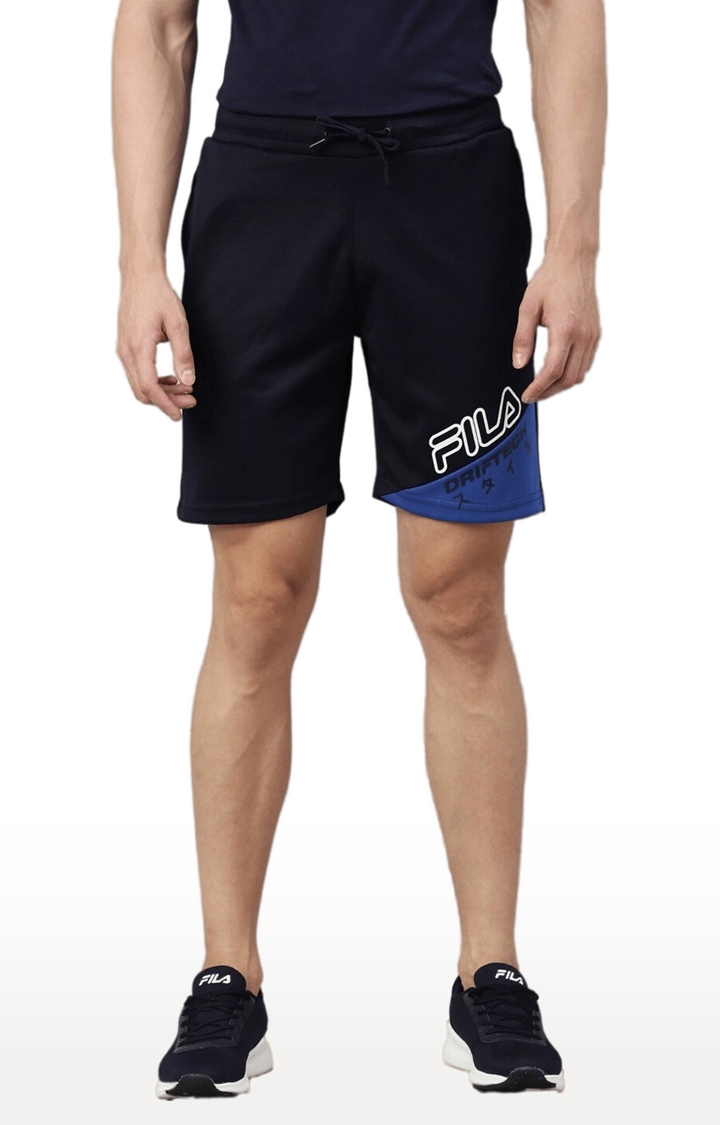 Men's Blue Cotton  Shorts