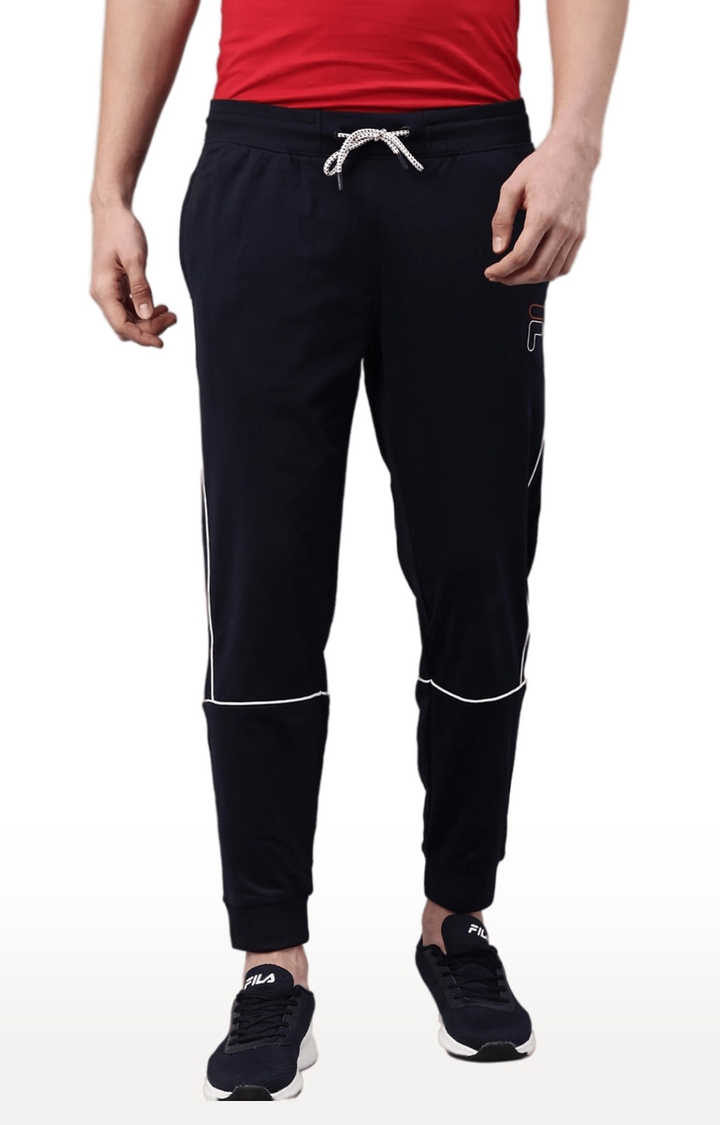 FILA | Men's Blue Cotton  Activewear Joggers 0