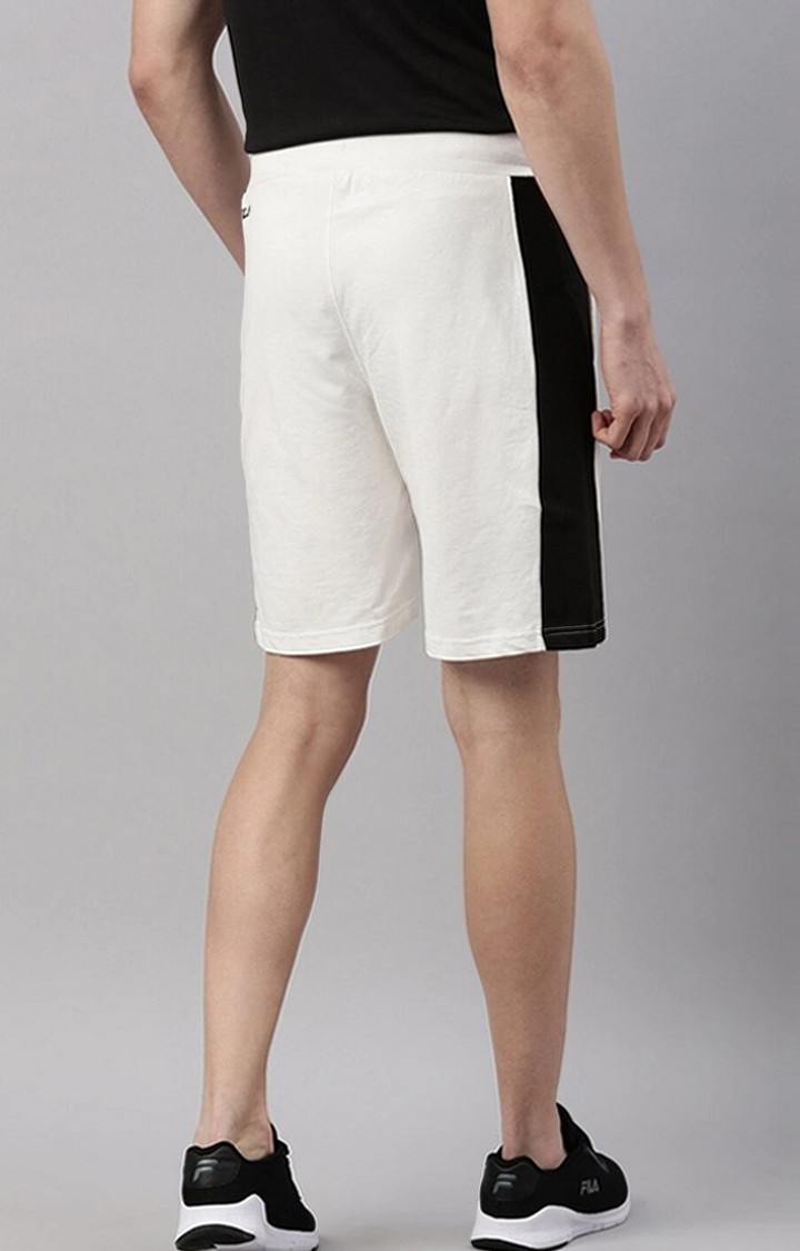 Men's White Cotton Shorts