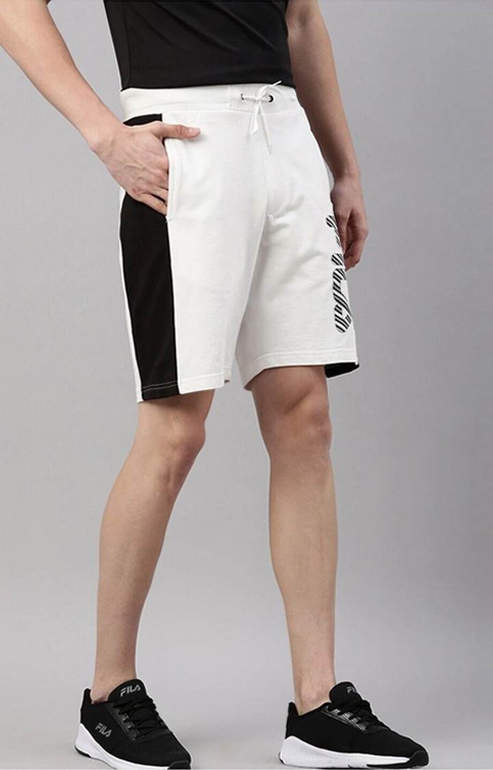 Men's White Cotton Shorts