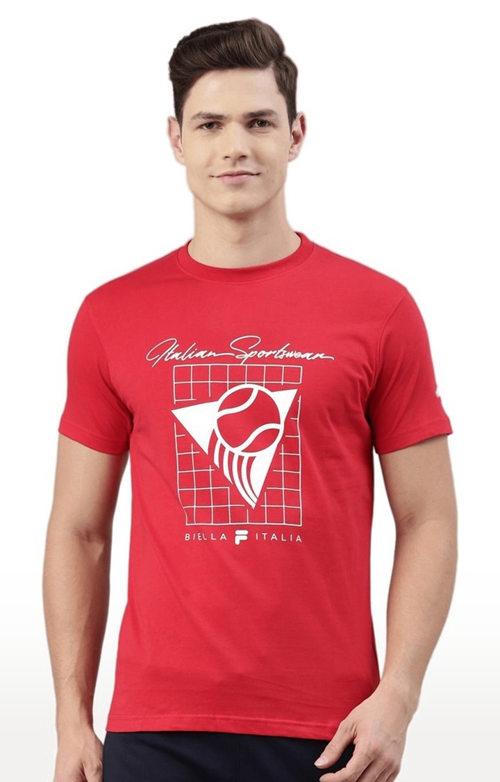 Fila t hotsell shirt red