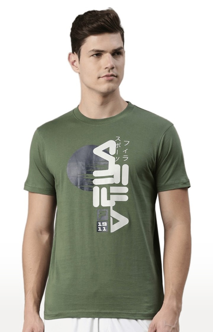 Fila green shirt best sale