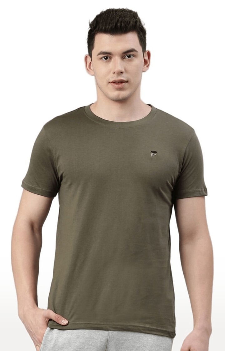 Olive green fila shirt sale