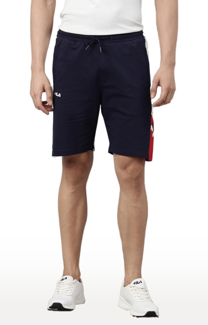 Men s Blue Cotton Shorts