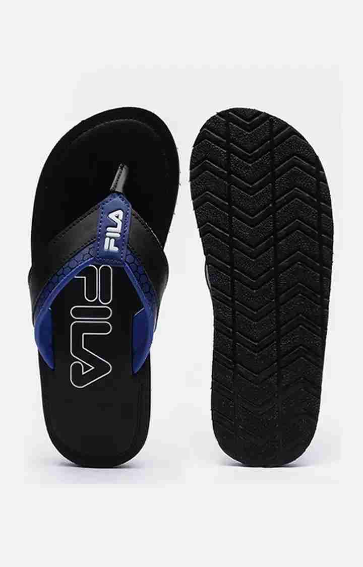 Men s Black PU Slippers