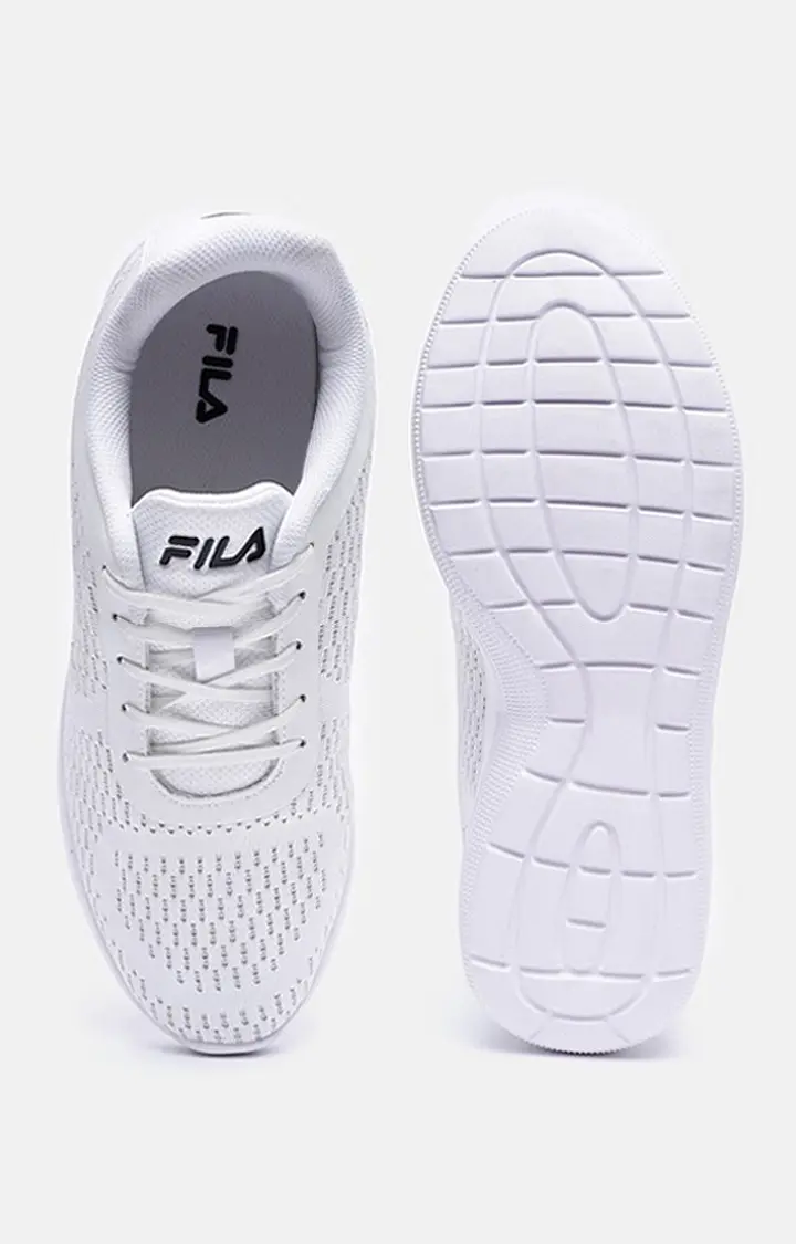 Men's White PU Running Shoes