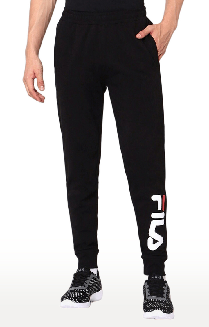Men s Black Cotton Activewear Joggers