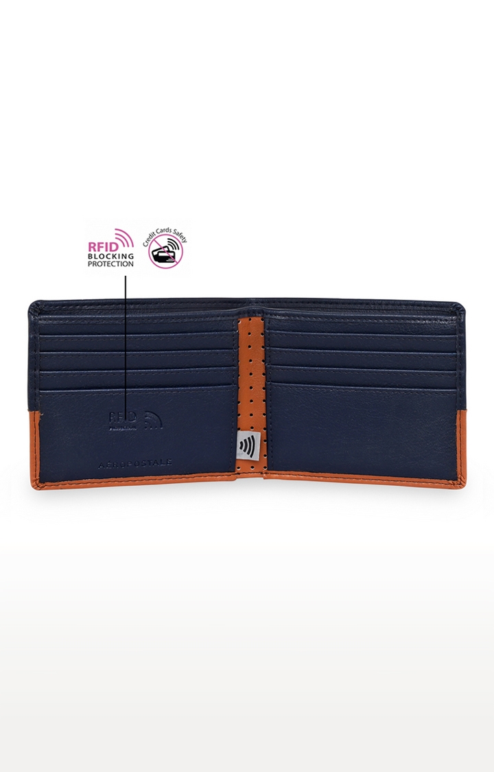 Aeropostale | Aeropostale Toby Men's Wallet Slim Fit Vegan Leather (Blue) 4