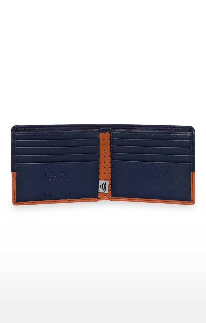 Aeropostale | Aeropostale Toby Men's Wallet Slim Fit Vegan Leather (Blue) 3