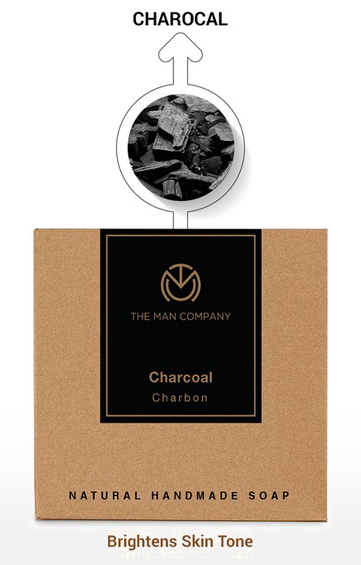 The Man Company Charcoal Soap Bar Black 125g 