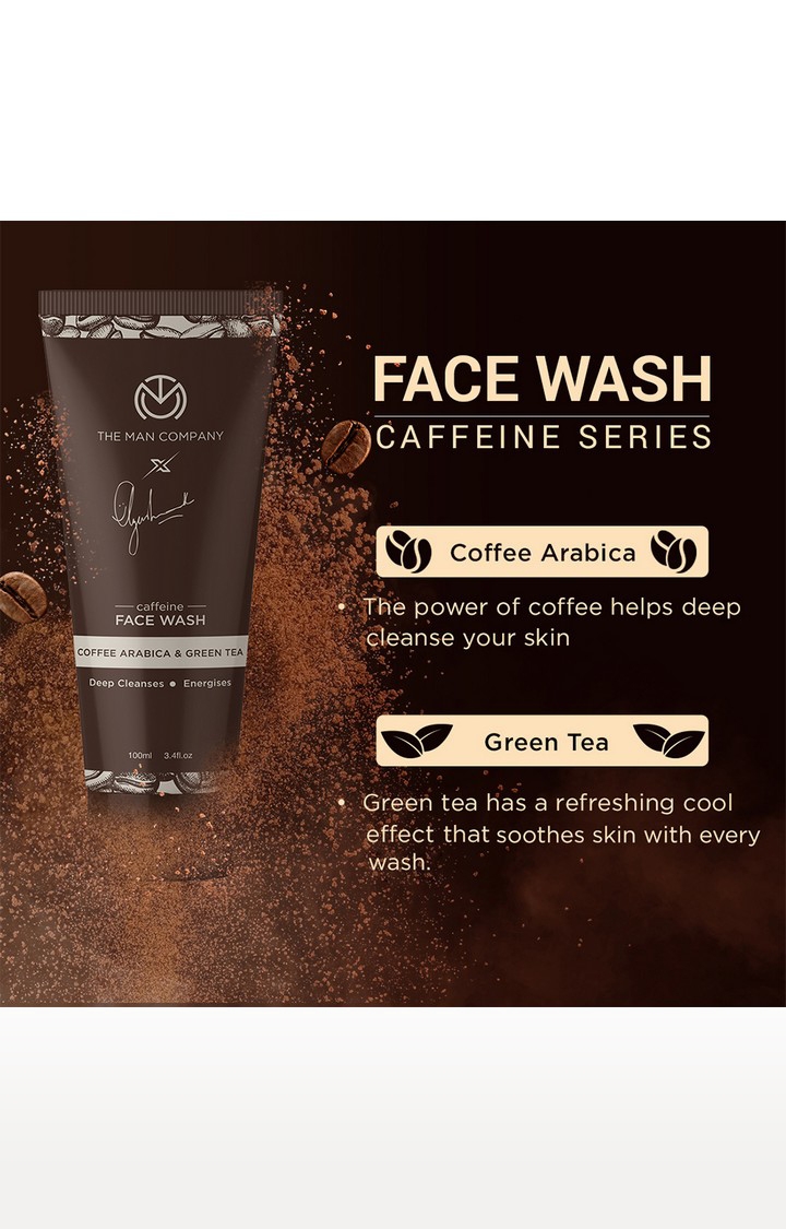 The Man Company | The Man Company Caffeine by Ayushmann Khurrana with Coffee Arabica and Green Tea Face Wash  3