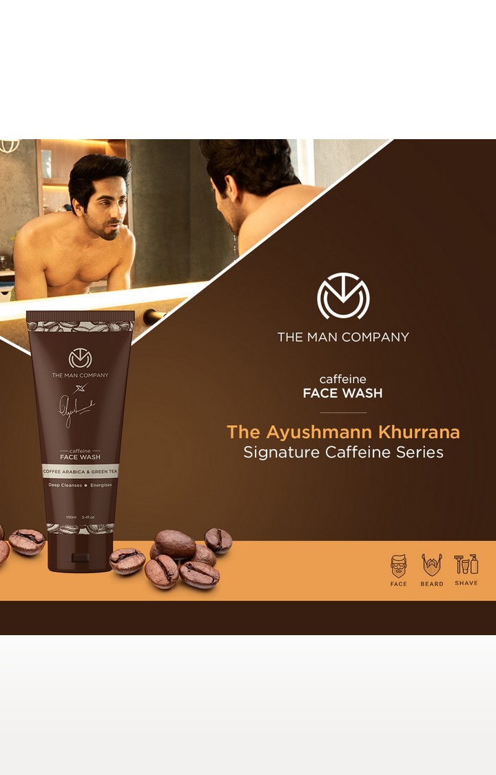 The Man Company | The Man Company Caffeine by Ayushmann Khurrana with Coffee Arabica and Green Tea Face Wash  2