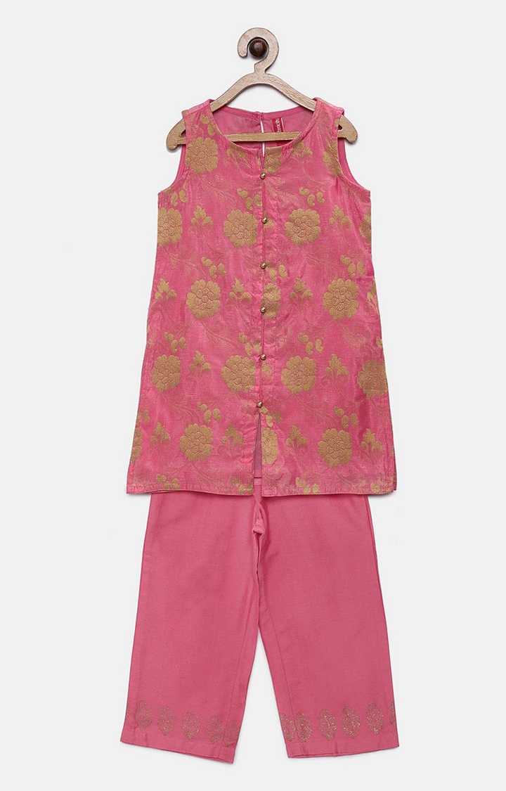 Ethnicity | Ethnicity Pink Polyester Blend Kids Girls Skd 0