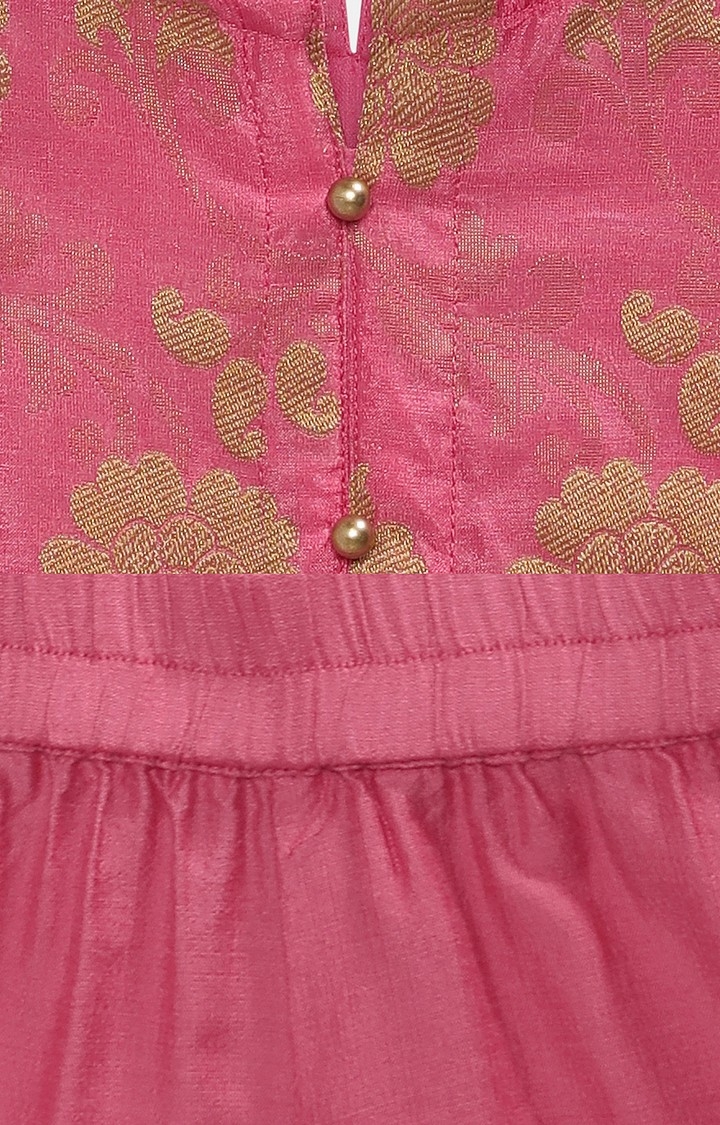 Ethnicity | Ethnicity Pink Polyester Blend Kids Girls Skd 5