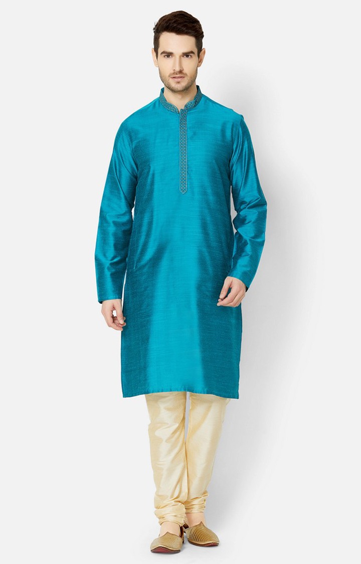 Blue Art Silk kurta  