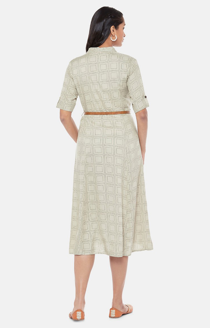 Rayon Straight Women Nile Blue Shirt Dress