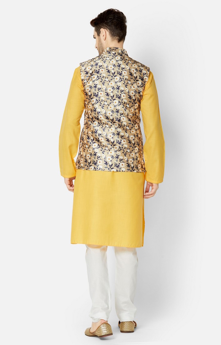 Ethnicity | Beige printed sleeveless jacket 3