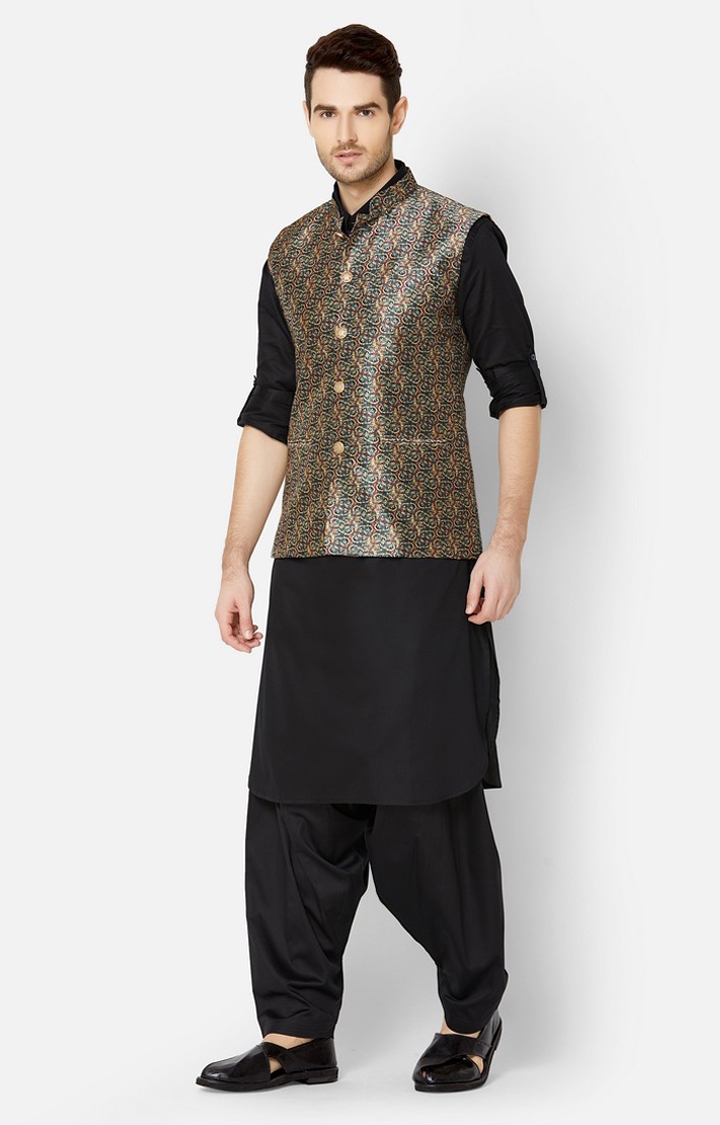 Ethnicity | Multi Printed sleeveless jacket 1