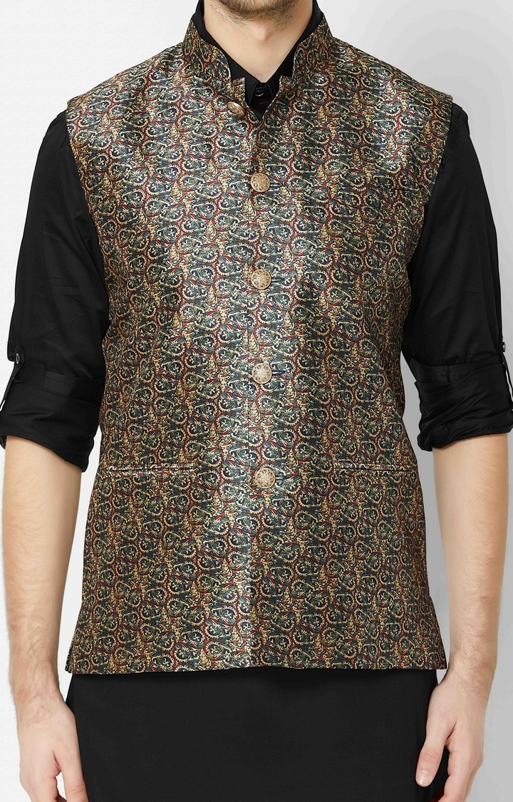 Ethnicity | Multi Printed sleeveless jacket 4