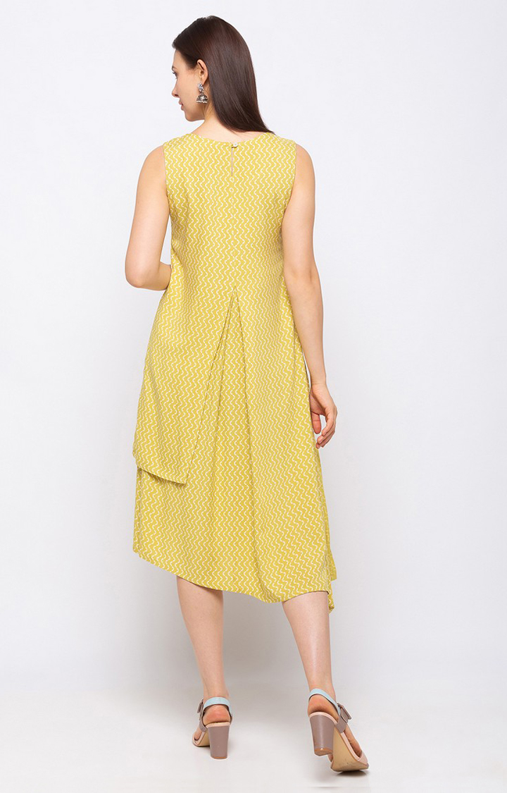 Liva Asymmteric Sleeveless Women Dresses