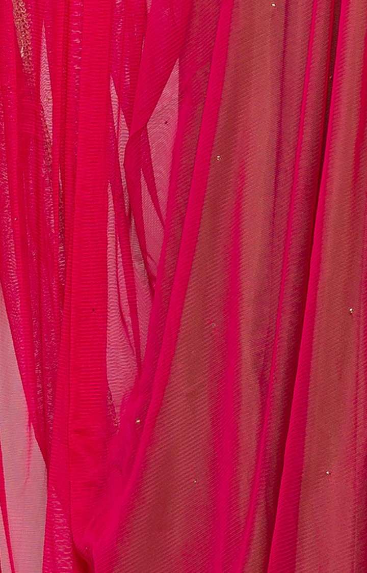 Ethnicity Women Occasion Net  Fuchsia Dupatta