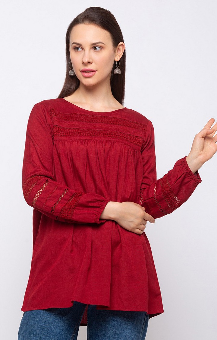 Ethnicity Liva Flared Women Tunics Top
