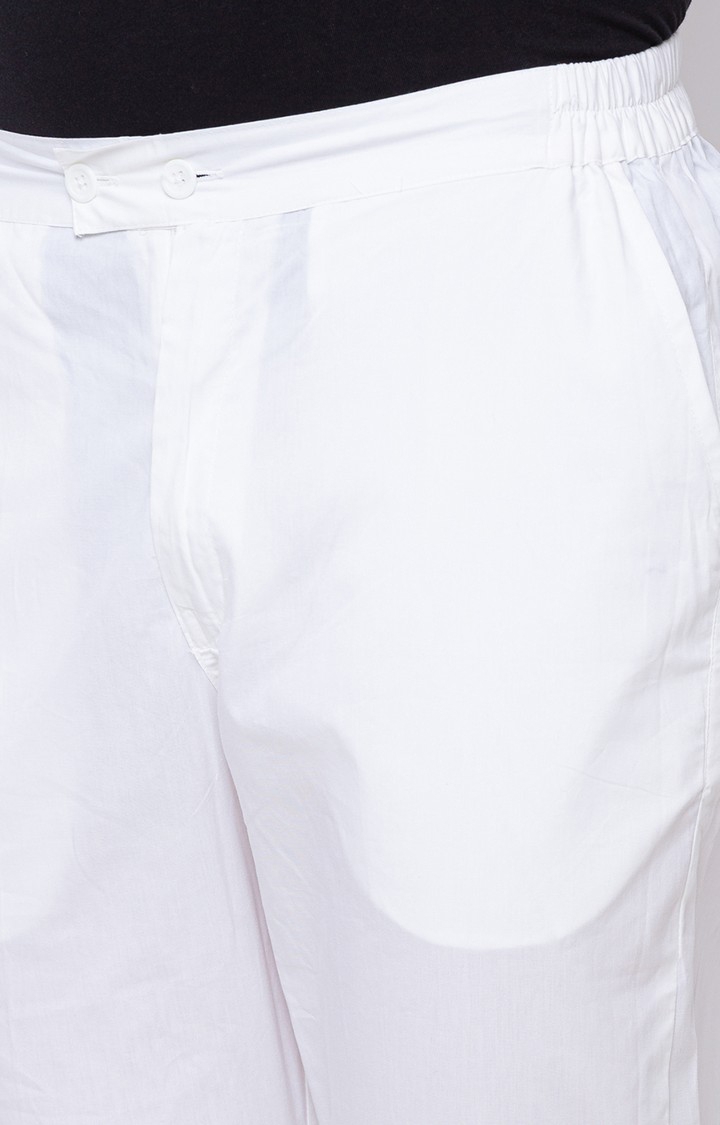 Anti Pilling White Plain Dyed Pure Cotton Men Pants For Casual And Regular  Wear at Best Price in Sultanpur  Lakshmi Traders