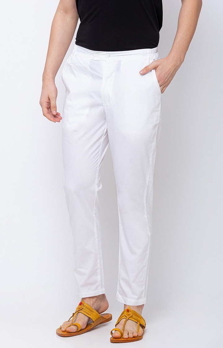 Women's Casual Two-Piece Long Sleeved Top and Matching Pants Set - White