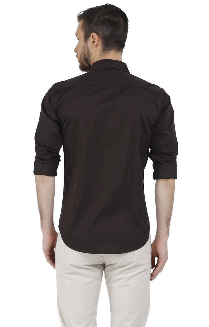 Basics | Brown Solid Casual Shirts 1