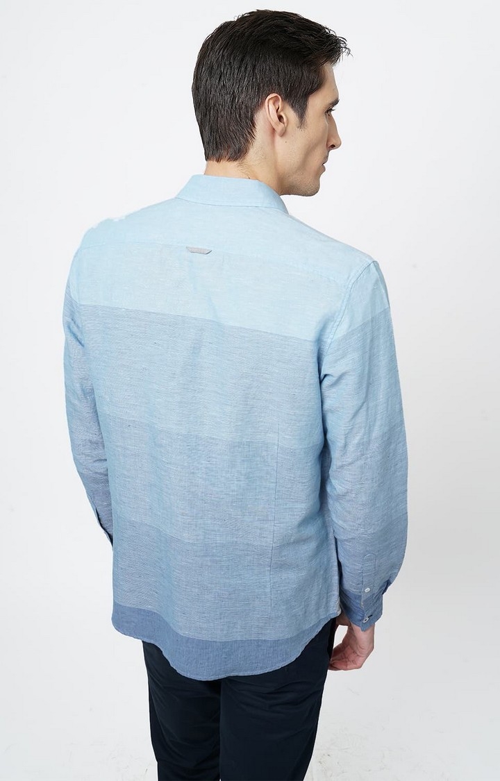 Basics | Blue Striped Casual Shirts 2