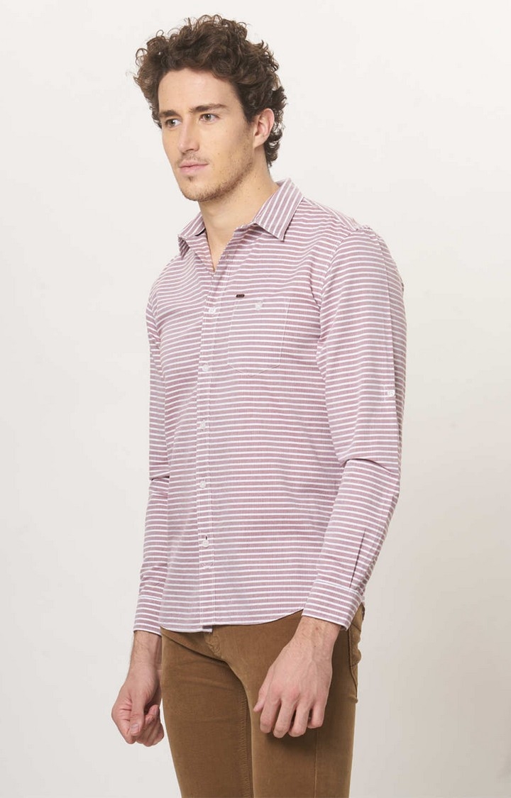 Basics | Red Striped Casual Shirts 2
