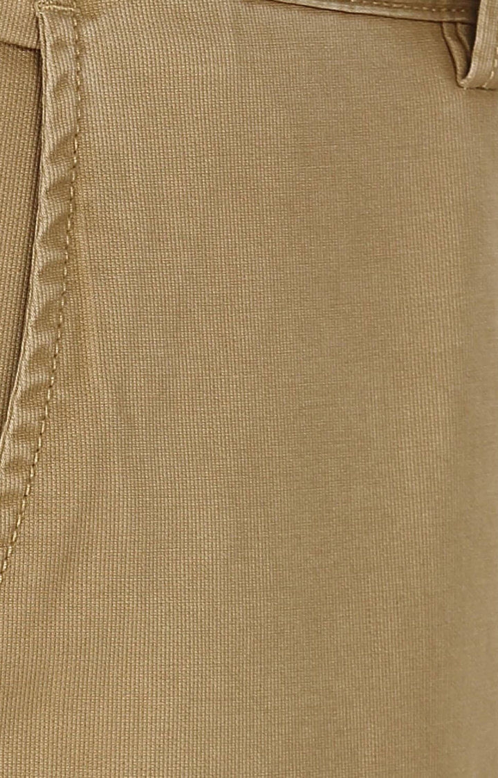 Basics | Men's Brown Cotton Solid Chinos 3