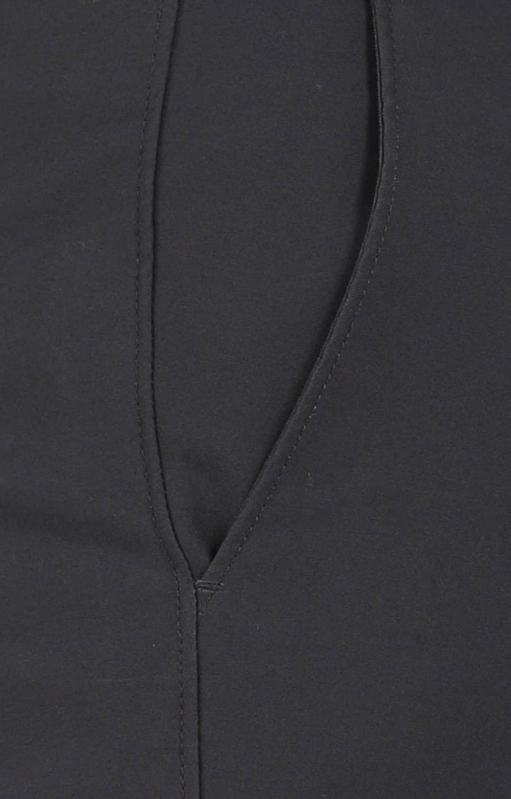 Basics | Men's Dark Grey Cotton Solid Chinos 3