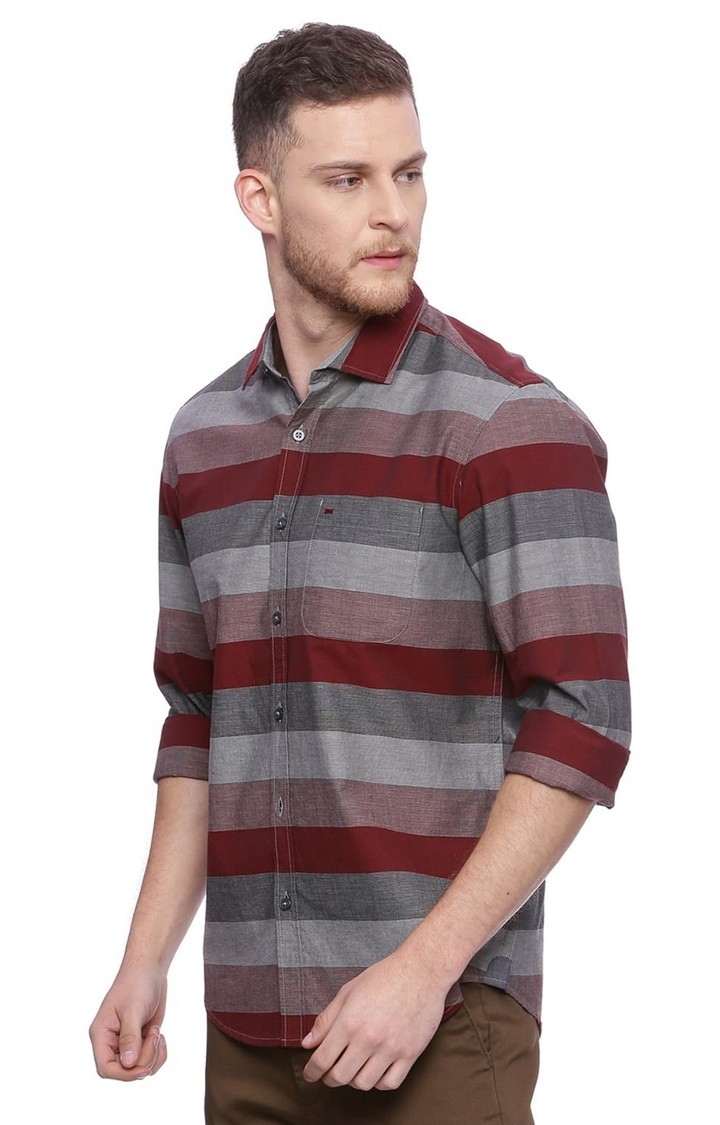 Basics | Red Striped Casual Shirts 2