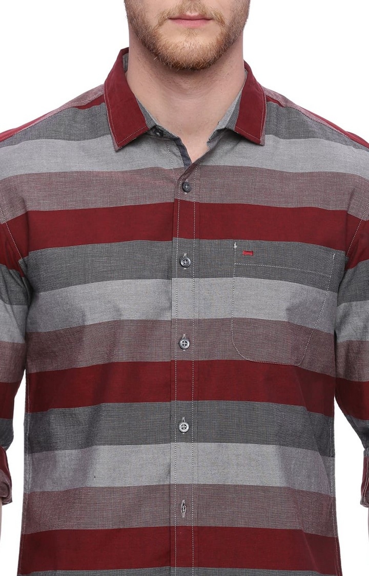 Basics | Red Striped Casual Shirts 4